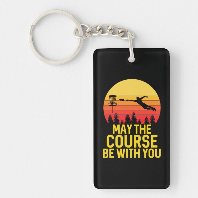 Disc Golf With You Keychain (Front)