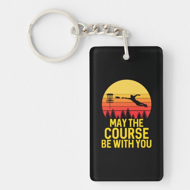 Disc Golf With You Keychain (Front)