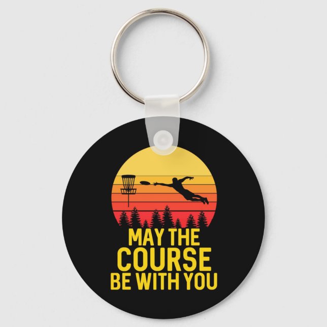 Disc Golf With You Keychain (Front)