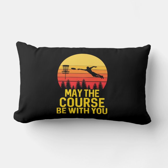 Disc Golf With You Lumbar Pillow (Front)