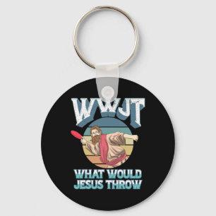 Disc Golf Wwjt What Would Jesus Throw Frisbee Golf Keychain