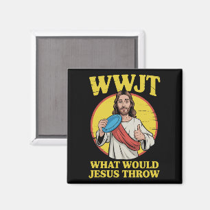 Disc Golf Wwjt What Would Jesus Throw Frisbee Magnet