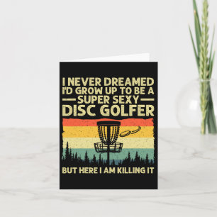 Disc Golfer Art For Men Women Disc Golf Player Dis Card