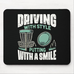 Disc Golfer Driving With Style Disc Golf  Mouse Pad