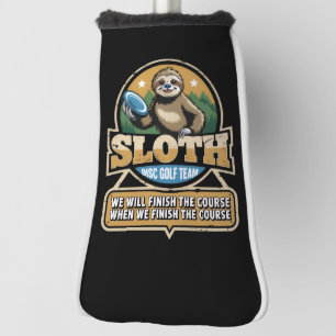 Disc Golfer Funny Sloth Disc Golf Player Golfer Head Cover
