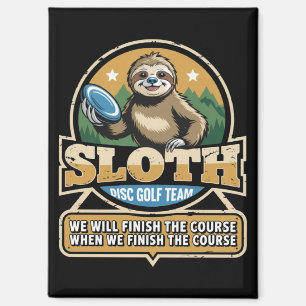 Disc Golfer Funny Sloth Disc Golf Player Golfer Magnet