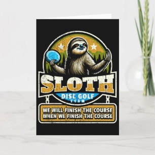 Disc Golfer I Funny Sloth Disc Golf Player Card