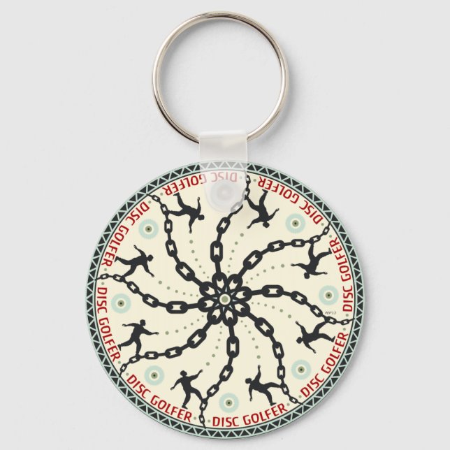 Disc Golfer Keychain (Front)