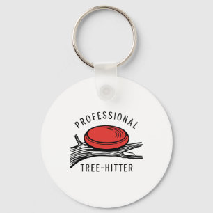 Disc Golfing Disc, Professional Tree-hitter, Retro Keychain