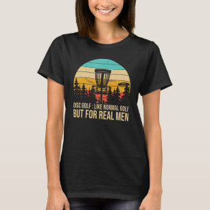 disc golfing frolfing joke with disc golf tree bas T-Shirt
