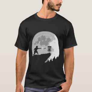 Disc Golfing Funny Full Moon Disc Golf Men  T-Shirt