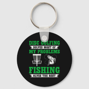 Disc Golfing Solves Most Of My Problems - Disc Gol Keychain