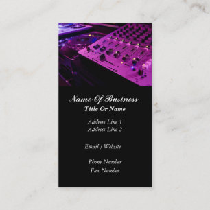 Disc Jockey Business Card