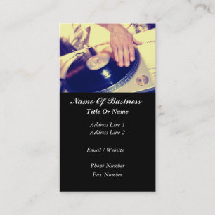 Disc Jockey Business Card