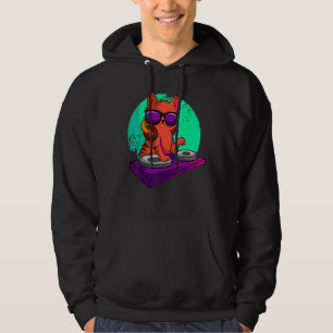 Disc Jockey Cat Radio Club Dj Turntablist Deejay K Hoodie
