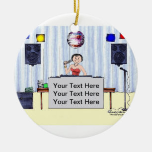Disc Jockey/MC - Female Ceramic Ornament