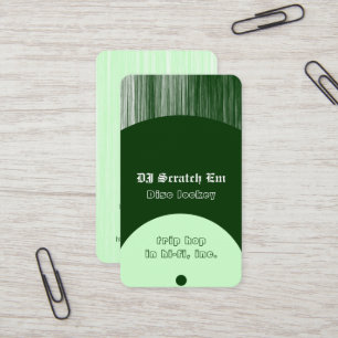 Disc Jockey Vinyl Record Scratched Look Business Card