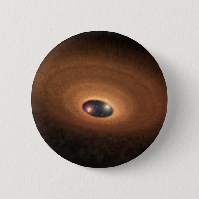 Disc Of Dusty Material Leftover From Star Forming 2 Inch Round Button (Front)