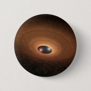 Disc Of Dusty Material Leftover From Star Forming 2 Inch Round Button