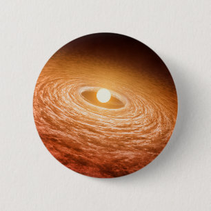 Disc Of Material Surrounding Star Fu Orionis. 2 Inch Round Button