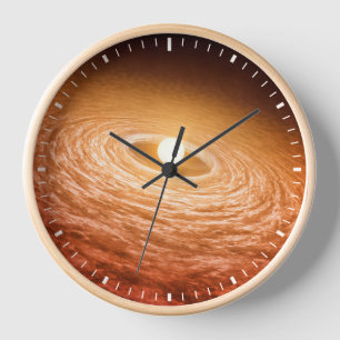 Disc Of Material Surrounding Star Fu Orionis. Clock