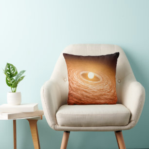 Disc Of Material Surrounding Star Fu Orionis. Throw Pillow