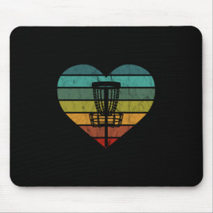 DiscGolf - Retro Vintage Target Basket Mouse Pad