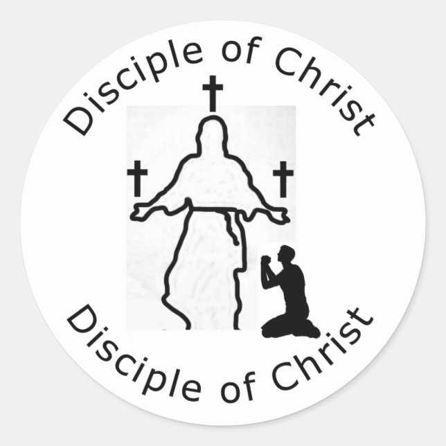 Disciple de Christ Sticker Rond (Devant)
