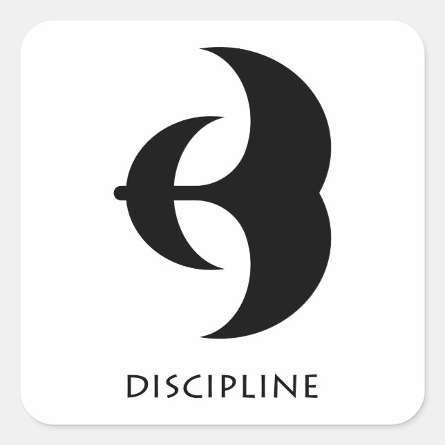 Discipline ( Akoko Nan ) Symbole Adinkra Sticker (Devant)