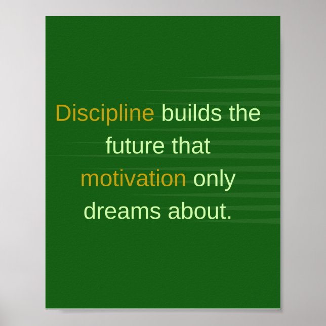 Discipline Builds the Future  Poster (Front)