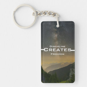 Discipline Creates Freedom Keychain