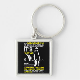 DISCIPLINE - Deadlift Workout Motivational Keychain