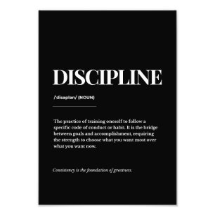 Discipline Definition Art Print – Minimalist Motiv