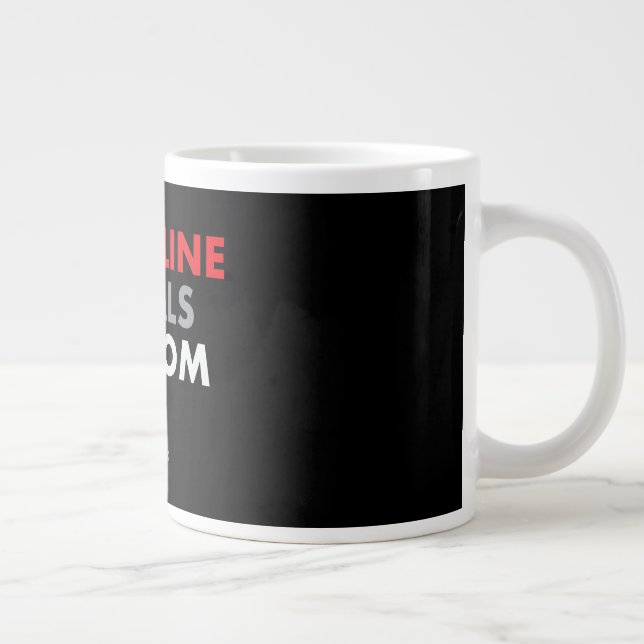 Discipline equals freedom Jocko Willink's quote Large Coffee Mug (Right)