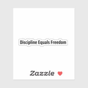 Discipline Equals Freedom Minimalist Typewriter 