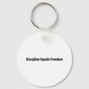 Discipline Equals Freedom Minimalist Typewriter  Keychain