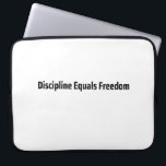 Discipline Equals Freedom Minimalist Typewriter Laptop Sleeve<br><div class="desc">Secure your mobile command center. Premium padded sleeve featuring the signature PureType Studio typewriter design to remind you that structure leads to creative liberty.</div>