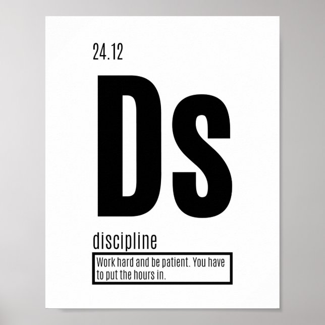 Discipline - Fundamental Elements of Success Poster (Front)