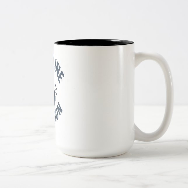 DIscipline Greater than Motivation- Gym Fitness  Two-Tone Coffee Mug (Right)