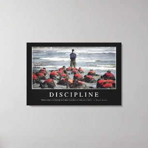 Discipline: Inspirational Quote Canvas Print