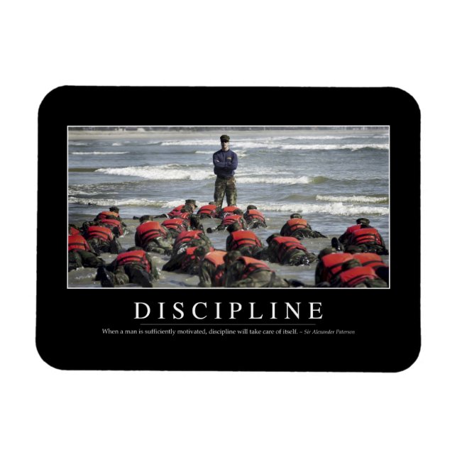 Discipline: Inspirational Quote Magnet (Horizontal)
