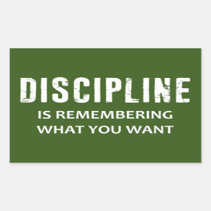 Discipline Is Remembering What You Want Sticker