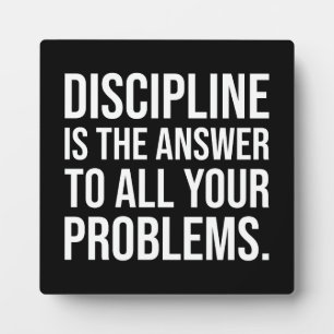 Discipline Is The Answer, Gym, Hustle, Success Plaque