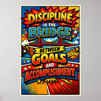 Discipline Is The Bridge Comic Book Pop Art
