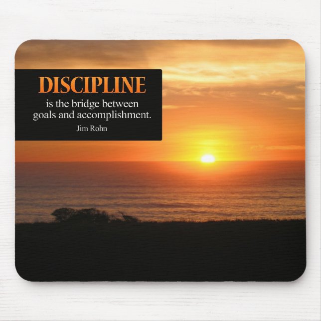 Discipline Motivational Mousepad (Front)