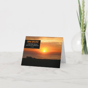Discipline Motivational Note Card