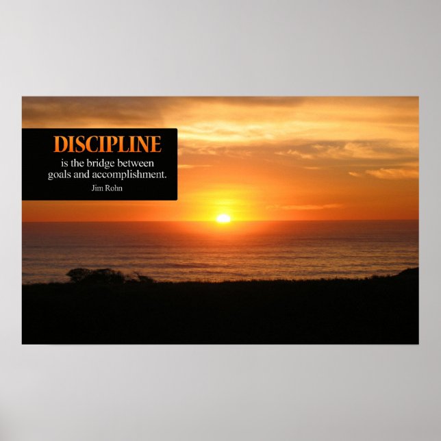 Discipline Motivational Poster Print (Front)
