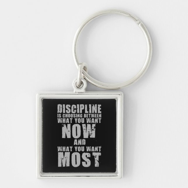 DISCIPLINE - Motivational Words Keychain (Front)
