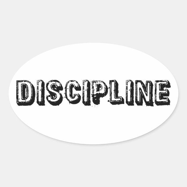 Discipline Oval Sticker (Front)
