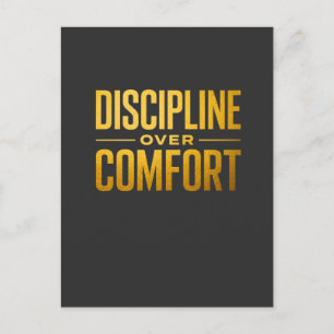 Discipline Over Comfort Shirt   Motivation & Minds Postcard